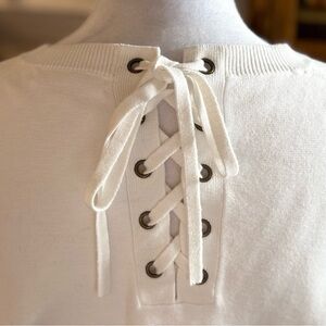 Chic Lace-Up Back Sweater